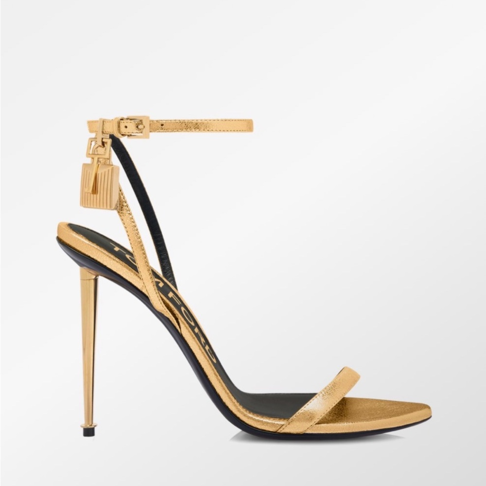Tom Ford Black and Gold Sandals